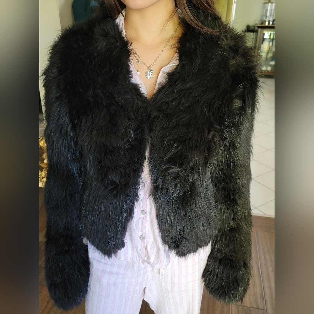 Fox woven sweater jacket